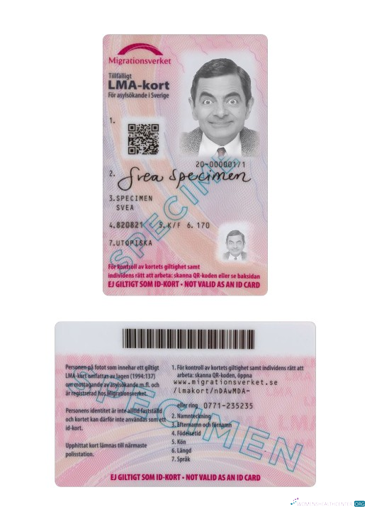 Download Sweden LMA card Photoshop template